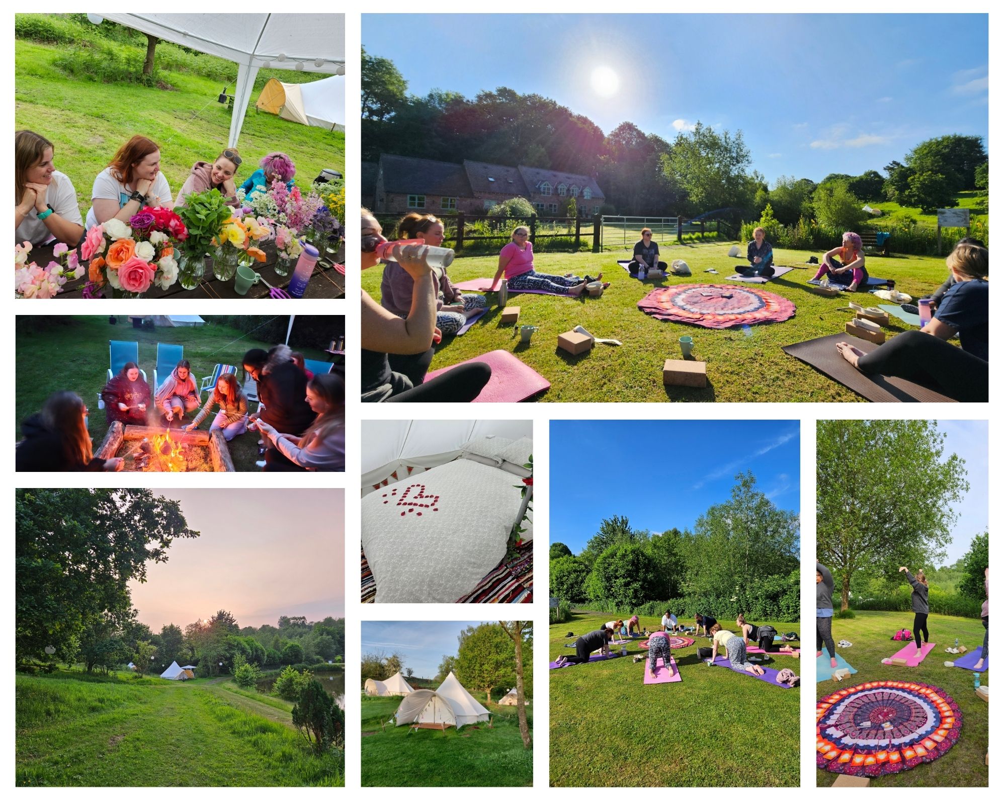 Mix of nature images and women at Revive & Thrive